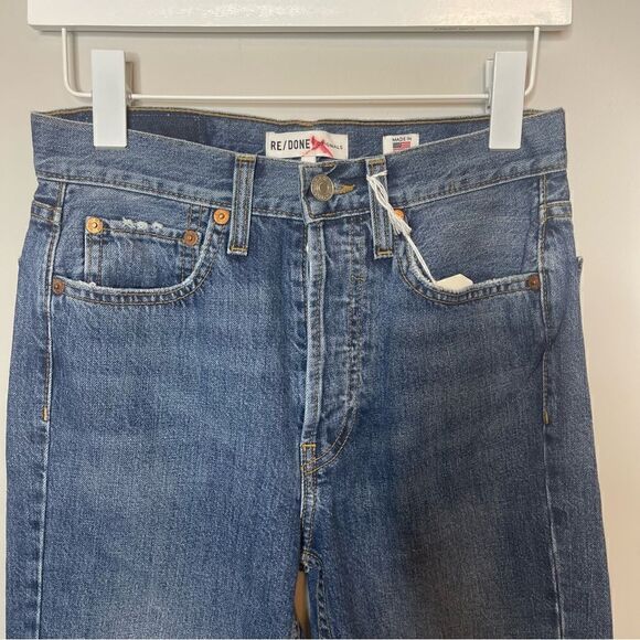 New Re/Done High rise Raw hem ankle crop size 25 - Picture 6 of 6